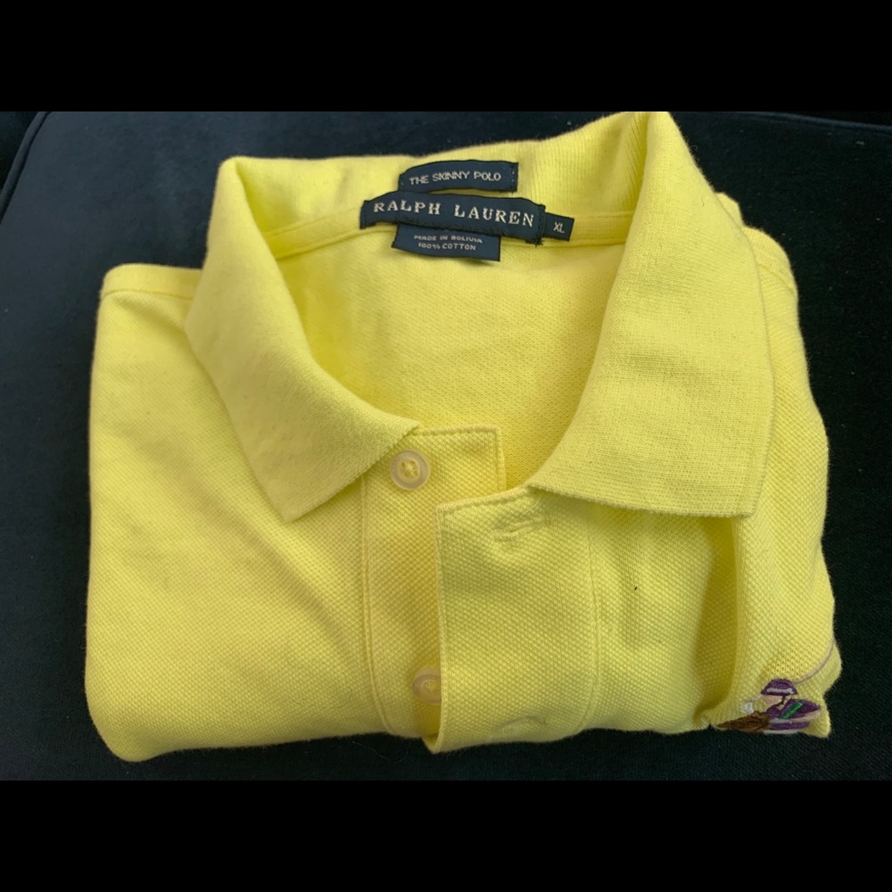 Ralph Lauren slimfit bright yellow polo shirt “XL”